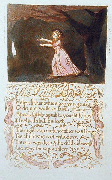 The Little Boy Lost, plate 20 from Songs of Innocence by William Blake